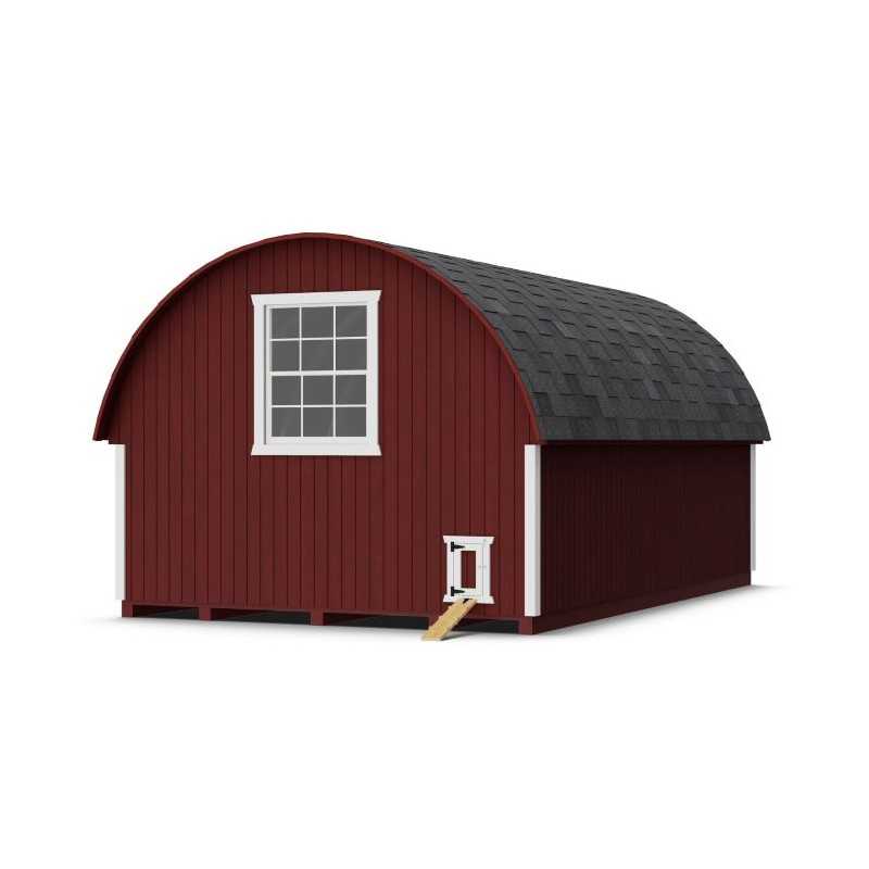 Little Cottage Co. Round Roof Coop 10x16 Panelized Wood Chicken Coop (10x16 RRCC-PNK)