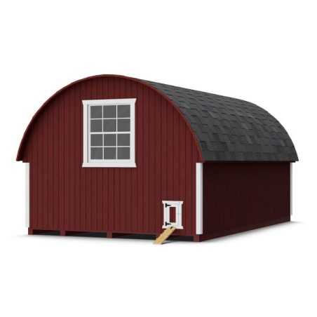 Little Cottage Co. Round Roof Coop 10x16 Panelized Wood Chicken Coop (10x16 RRCC-PNK)