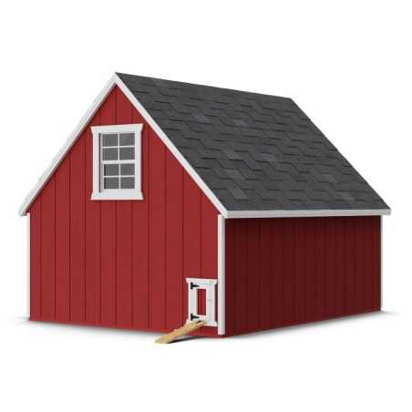 Little Cottage Value A-Frame 8x10 Wood Chicken Coop w/ Floor Kit (8x10 VAFC-PC-FK)