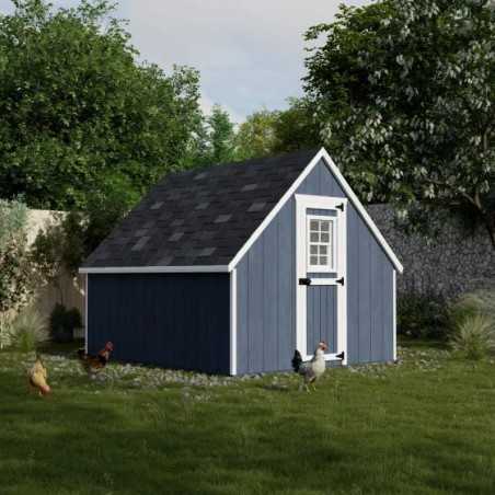 Little Cottage Value A-Frame 8x10 Wood Chicken Coop w/ Floor Kit (8x10 VAFC-PC-FK)