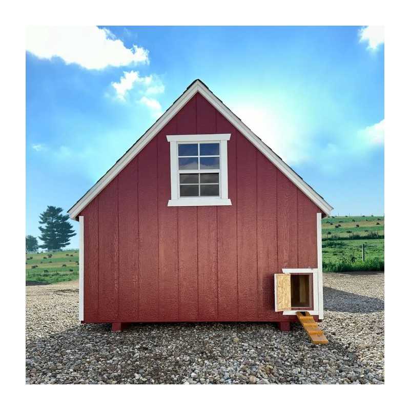 Little Cottage Value A-Frame 8x10 Wood Chicken Coop w/ Floor Kit (8x10 VAFC-PC-FK)
