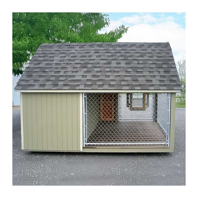 Little Cottage Co. Cape Cod Cozy 8x10 Panelized Wood Dog Kennel (8x10 CCCKL-PNK)