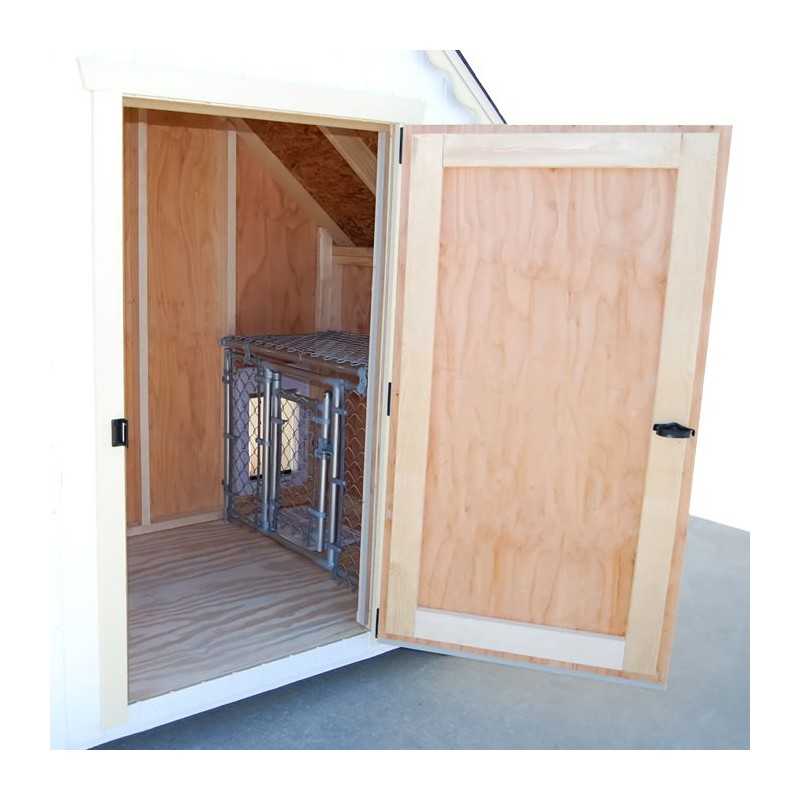 Little Cottage Co. Cape Cod Cozy 8x10 Panelized Wood Dog Kennel (8x10 CCCKL-PNK)