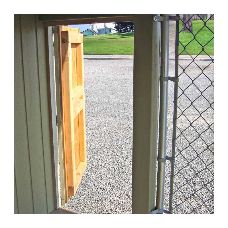 Little Cottage Co. Cape Cod Cozy 8x10 Panelized Wood Dog Kennel (8x10 CCCKL-PNK)