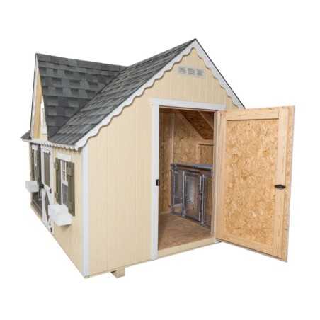 Little Cottage Co. Victorian Cozy Kennel 8x10 Panelized Wood Dog Kennel (8x10 VCKL-PNK)