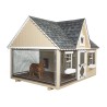 Little Cottage Co. Victorian Cozy Kennel 8x10 Panelized Wood Dog Kennel (8x10 VCKL-PNK)
