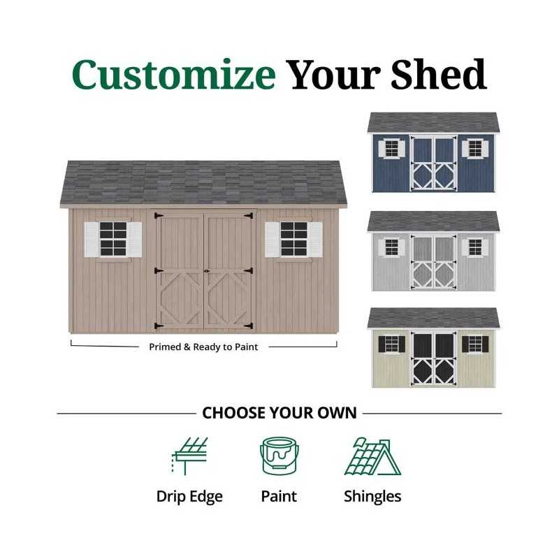 Little Cottage Co. Classic Workshop 12x14 Wood Storage Shed Kit (12x14 CWS-PC)