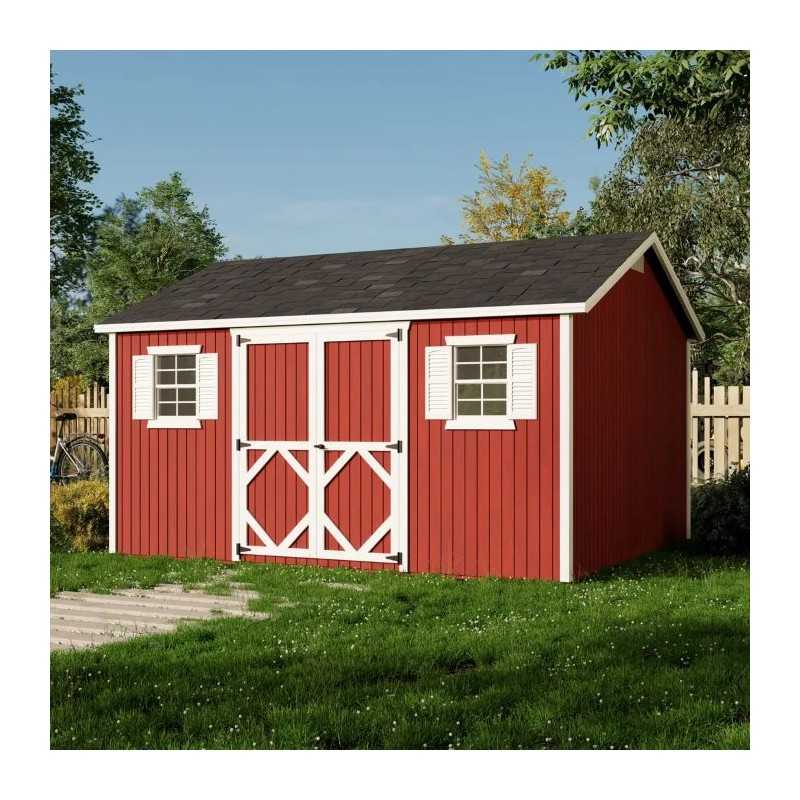 Little Cottage Co. Classic Workshop 12x14 Wood Storage Shed Kit (12x14 CWS-PC)