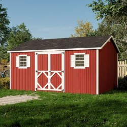 Little Cottage Co. Classic Workshop 12x16 Wood Storage Shed Kit (12x16 CWS-PC)
