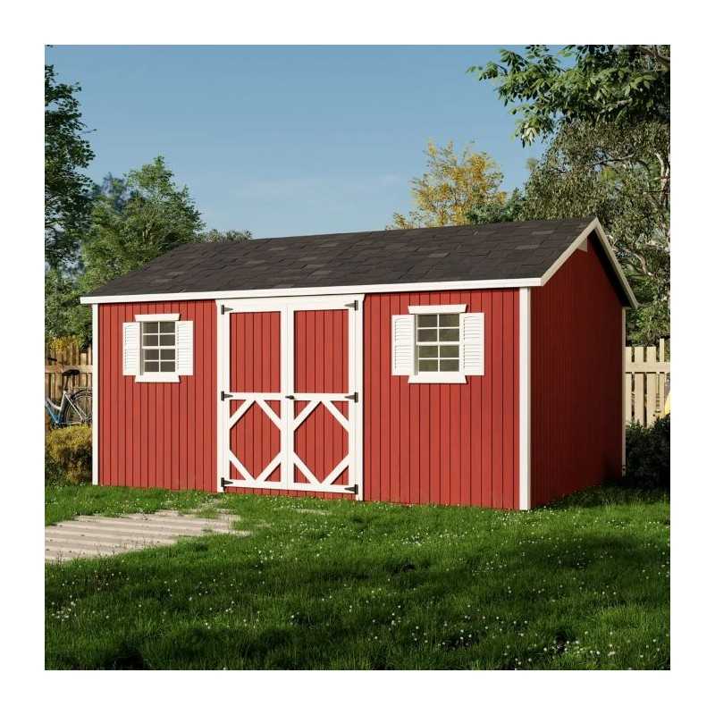 Little Cottage Co. Classic Workshop 12x16 Wood Storage Shed Kit (12x16 CWS-PC)