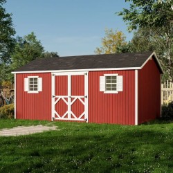 Little Cottage Co. Classic Workshop 12x18 Wood Storage Shed Kit (12x18 CWS-PC)