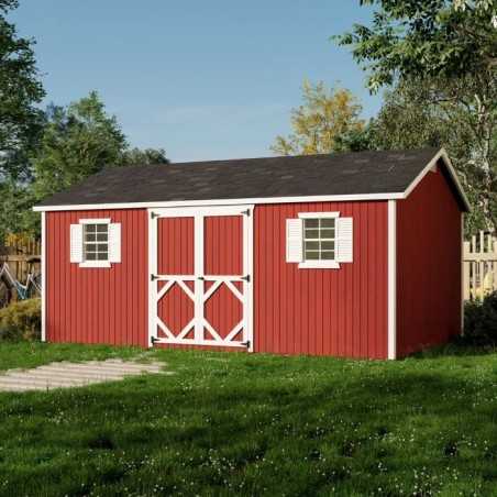 Little Cottage Co. Classic Workshop 12x18 Wood Storage Shed Kit (12x18 CWS-PC)