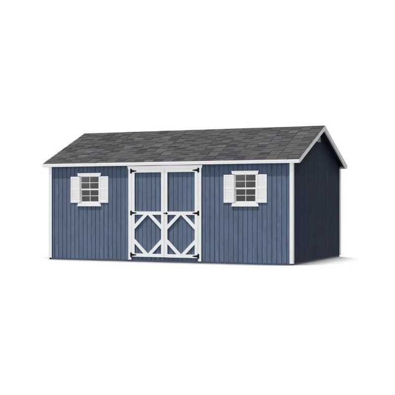 Little Cottage Co. Classic Workshop 12x18 Wood Storage Shed Kit (12x18 CWS-PC)