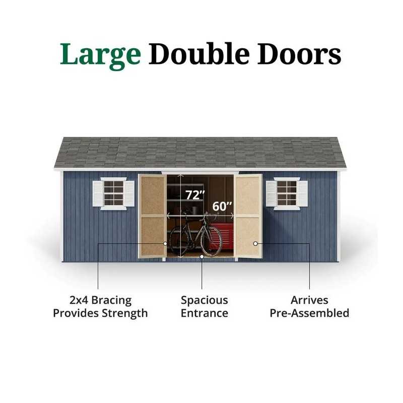 Little Cottage Co. Classic Workshop 12x20 Wod Storage Shed Kit (12x20 CWS-PC)