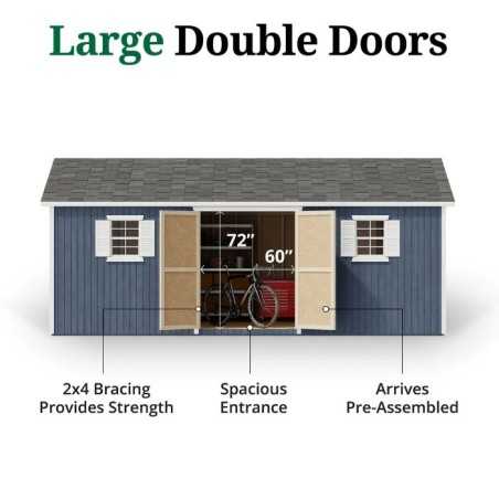 Little Cottage Co. Classic Workshop 12x20 Wod Storage Shed Kit (12x20 CWS-PC)