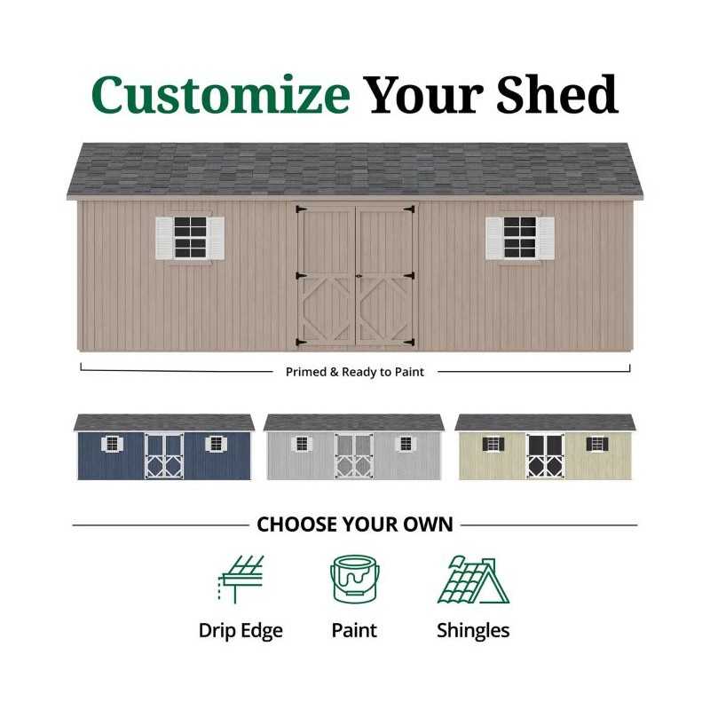 Little Cottage Co. Classic Workshop 12x24 Wood Storage Shed Kit (12x24 CWS-PC)