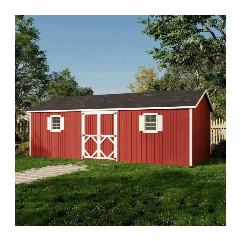 Little Cottage Co. Classic Workshop 12x24 Wood Storage Shed Kit (12x24 CWS-PC)