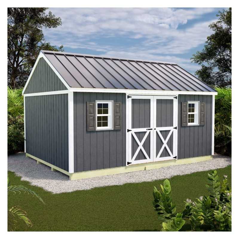 Best Barns Crafter's Connection 12x16 Standard Storage Sheds - Door on Eave (CCONDE16C)
