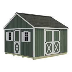 Fairview 12x12 Wood Storage Shed Kit - ALL Pre-Cut (fairview_1212)