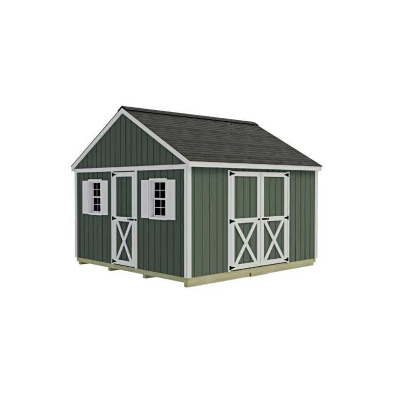 Backyard Basecamp 12x12 Pre-Cut Shed Kit - Dual Entry