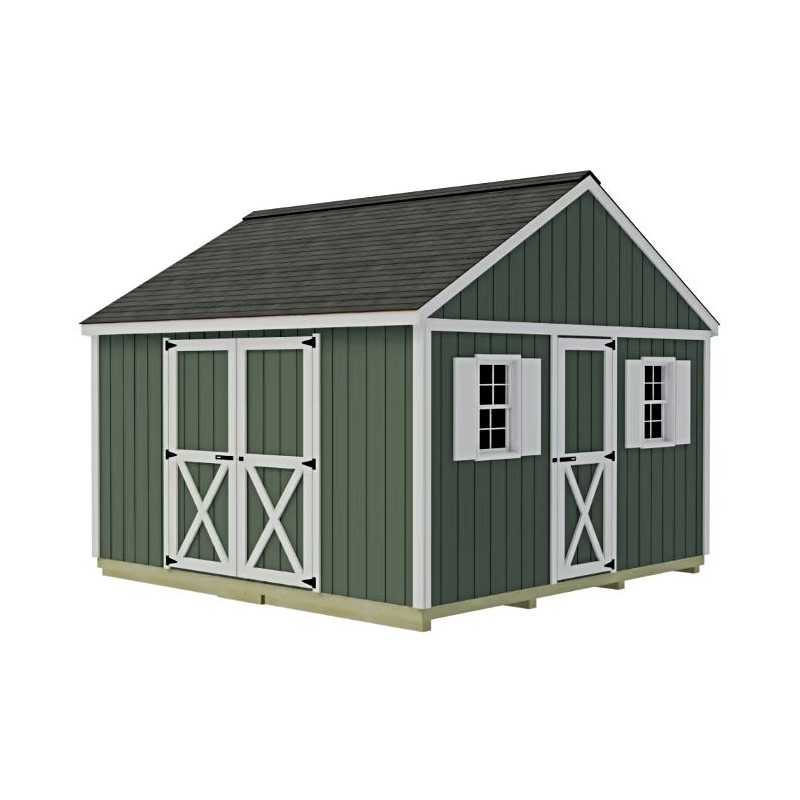 Backyard Basecamp 12x12 Pre-Cut Shed Kit - Dual Entry