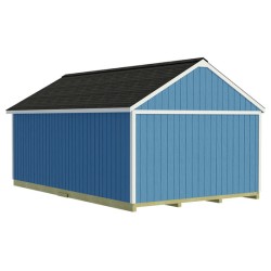 Best Barns Shedquarters 12x20 Premium Pre-Cut Wood Shed Kit w/ Offset Gable Door (SQUADG20O)