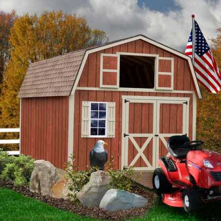 Handcrafted Homestead 12x20 Pre-cut Barn Kit w/ Split Loft & Center Door