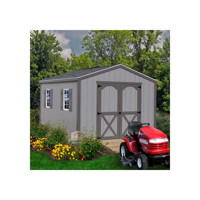 Handmade Haven 10x12 Pre-Cut Shed Kit - Centered Gable Door