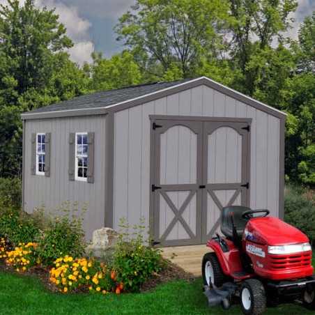 Handmade Haven 10x12 Pre-Cut Shed Kit - Centered Gable Door