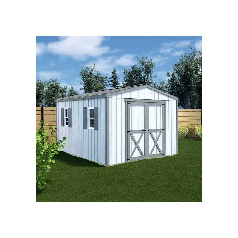 Handmade Haven 10x16 Pre-Cut Shed Kit - Centered Gable Door