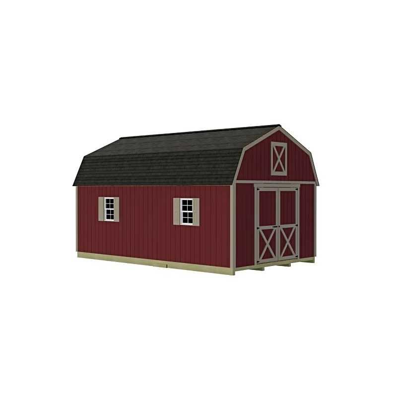 Best Barns Handcrafted Homestead 12x20 Pre-Cut Barn Kit - Center Gable
