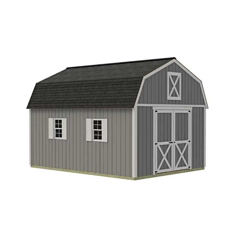 Best Barns Handcrafted Homestead 12x20 Pre-Cut Barn Kit - Center Gable