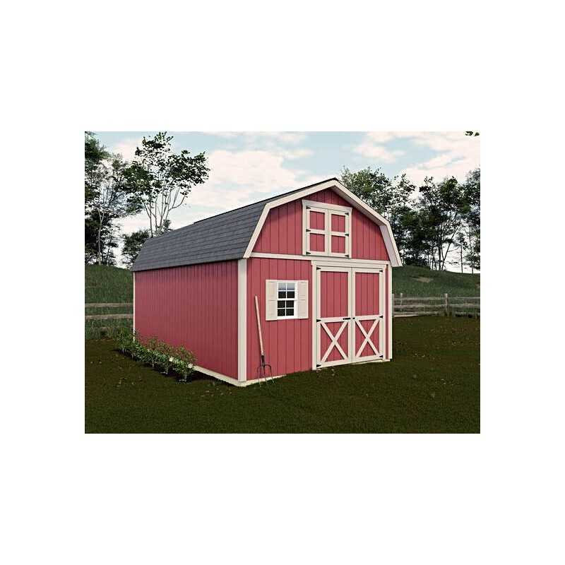 Handcrafted Homestead 12x20 Pre-cut Barn Kit w/ Split Loft & Offset Door