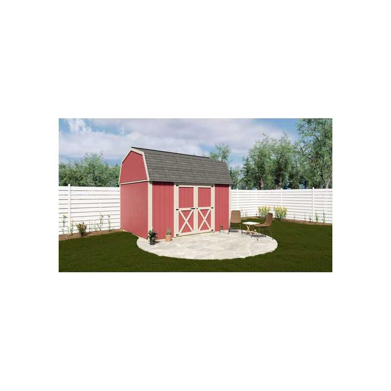 Craftsman's Cove 10x16 Pre-Cut Barn Kit - Offset Eave Door
