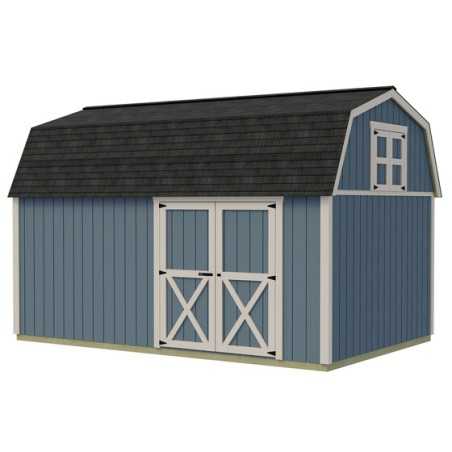 Best Barns Craftsman's Cove 10x16 Pre-Cut Barn Kit - Offset Eave Door (CCOVDE16)
