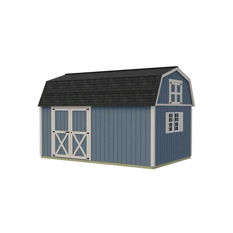 Craftsman's Cove 10x16 Pre-Cut Barn Kit - Offset Eave Door