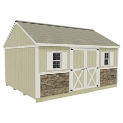 Best Barns Crafter's Connection 12x16 Standard ALL Pre-Cut Storage Sheds - Door on Eave (CCONDE16C)