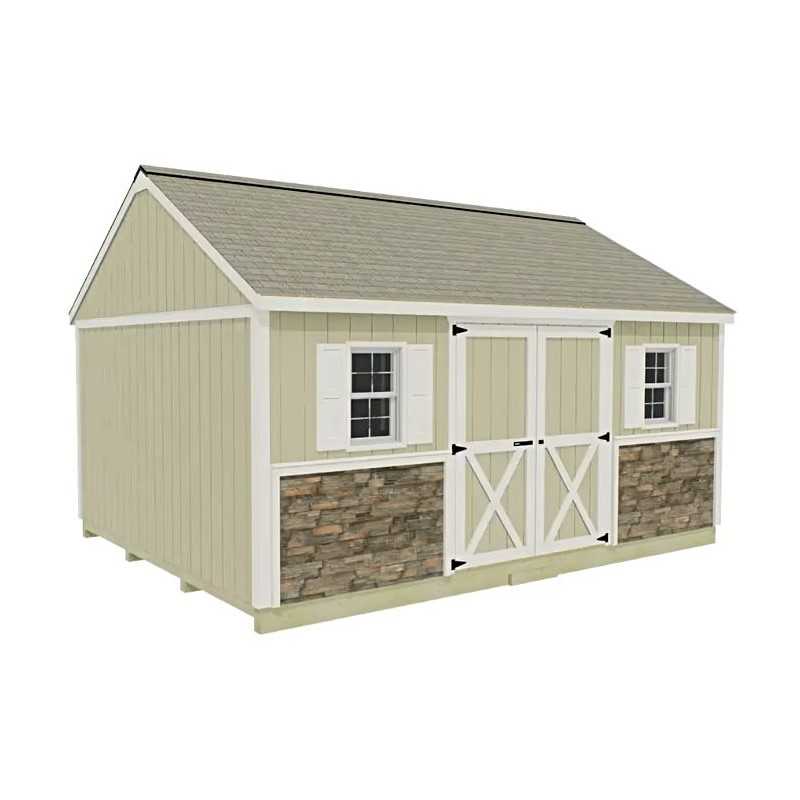 Best Barns Crafter's Connection 12x16 Standard ALL Pre-Cut Storage Sheds - Door on Eave (CCONDE16C)