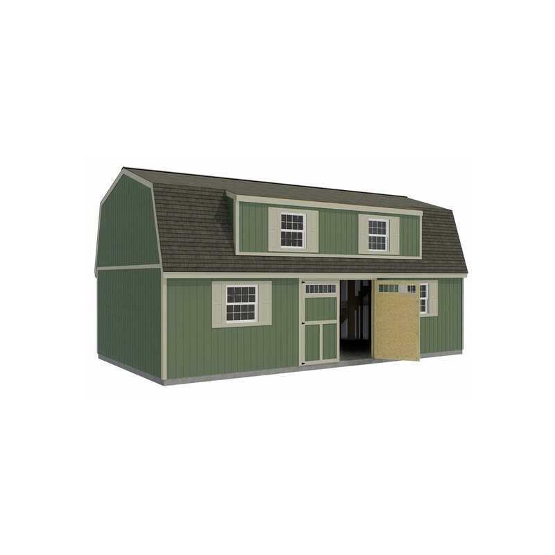 Best Barns Crafted Colossal Elite 16x28 Barndominium - Transom Door+ Dormers (CCOLTD28)