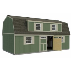 Best Barns Crafted Colossal Elite 16x28 Barndominium w/ Man Door + Dormers (CCOLMD28)