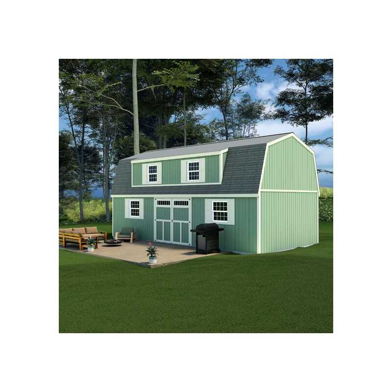 Crafted Colossal Elite 16x32 Pre-Cut Barndominium w/ Man Door + Dormers