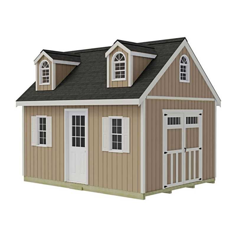 Best Barns Planner's Paradise Elite 12x20 Pre-cut Wood Shed - Transom Doors + Dormer Kit (PPARTD20DR)