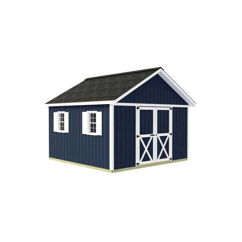 Best Barns Backyard Basecamp 12x12 Pre-Cut Shed Kit - Centered Gable Door (BBASDG12C)