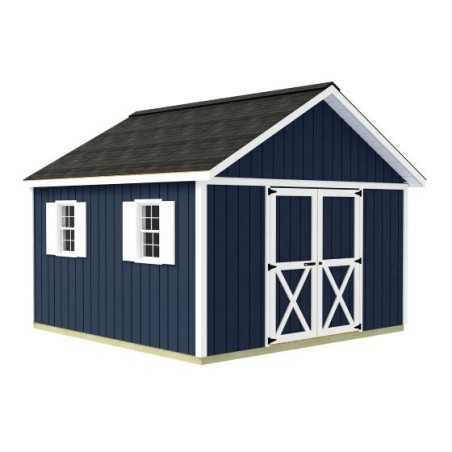 Best Barns Backyard Basecamp 12x12 Pre-Cut Shed Kit - Centered Gable Door (BBASDG12C)