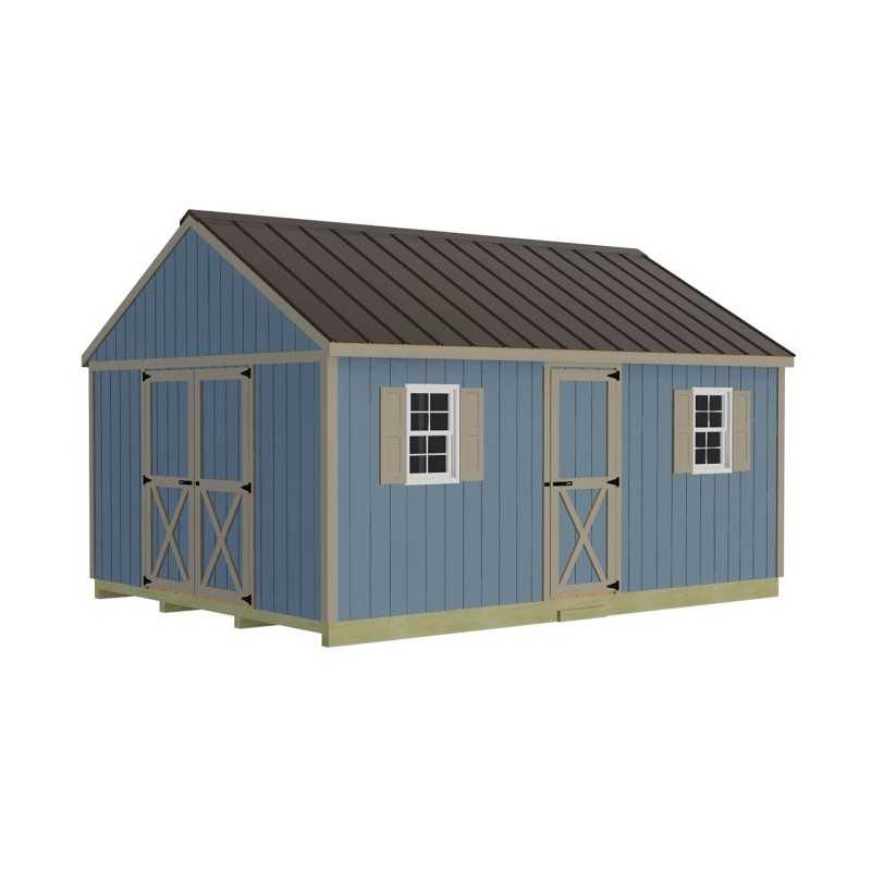 Crafter's Connection 12x16 Pre-Cut Shed Kit - Barn Doors & Walk-In