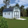 Craftsman's Cove 10x16 Pre-Cut Barn Kit - Offset Eave Door