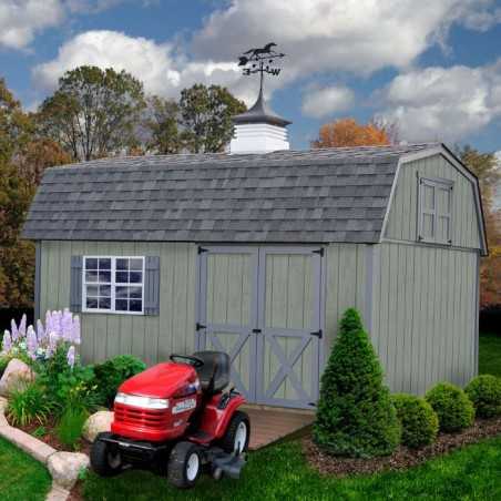 Craftsman's Cove 10x16 Pre-Cut Barn Kit - Offset Eave Door