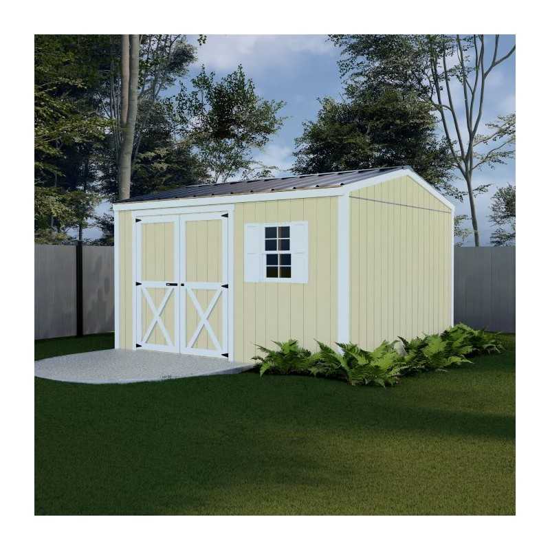 Best Barns Handmade Haven 12x10 Pre-Cut Shed Kit - Offset Eave Door (HHAVDE12)