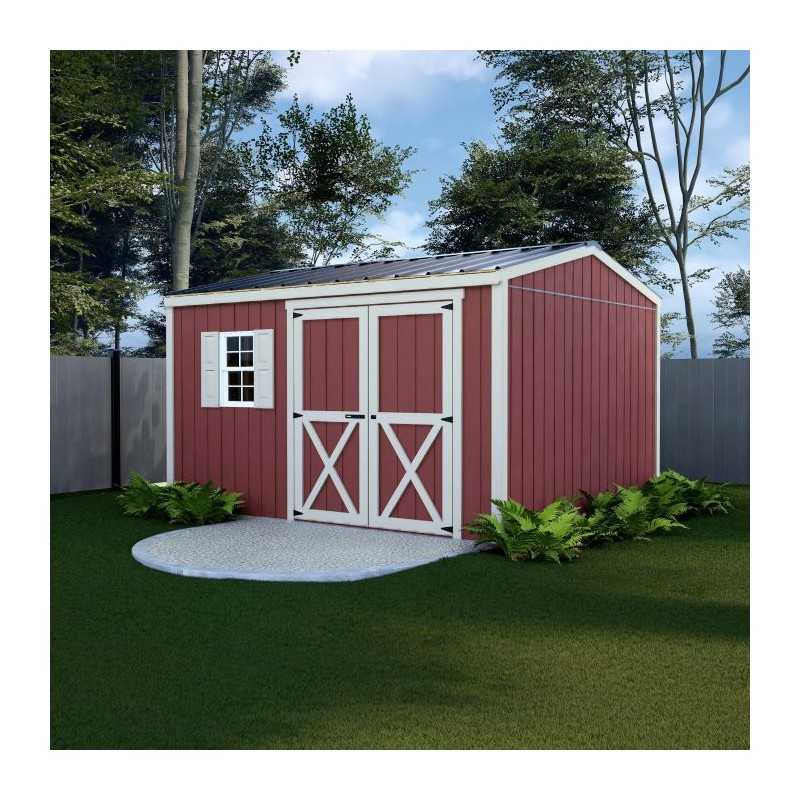 Best Barns Handmade Haven 12x10 Pre-Cut Shed Kit - Offset Eave Door (HHAVDE12)