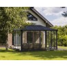 Palram - Canopia Ledro 10x14 Enclosed Gazebo Kit w/ Screen Doors - Gray (HG9188)